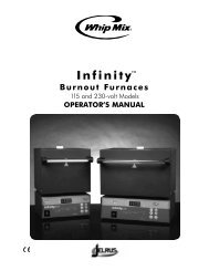Infinity Operations Manual (96402,96403, 96406, 96407) - Whip Mix