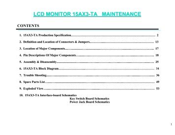 LCD MONITOR 15AX3-TA MAINTENANCE