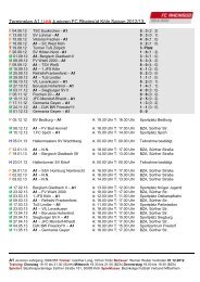 Terminplan - FC Rheinsüd Köln 2010