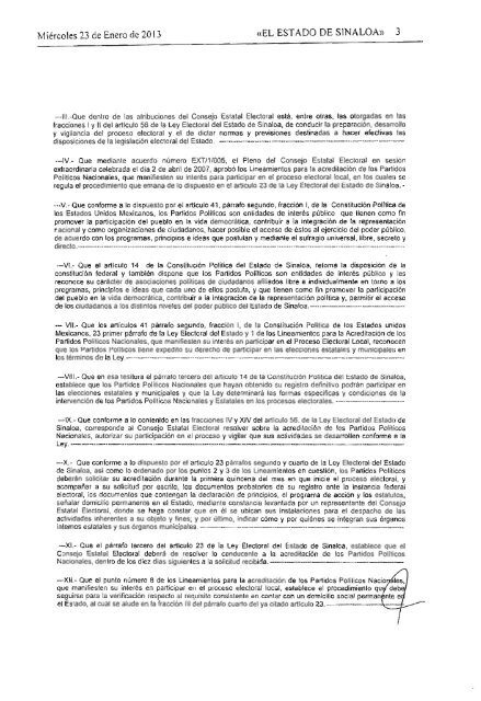 P.O.E 23/01/2013 - Gobierno del Estado de Sinaloa