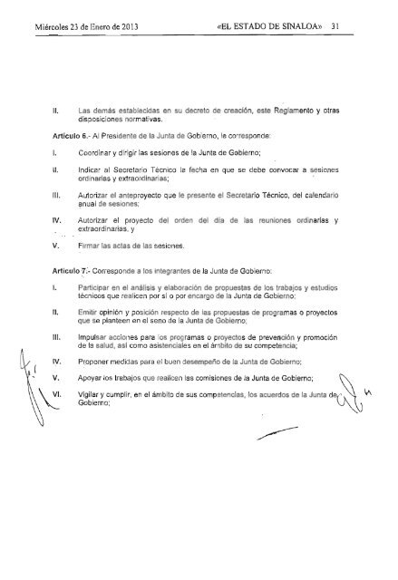 P.O.E 23/01/2013 - Gobierno del Estado de Sinaloa