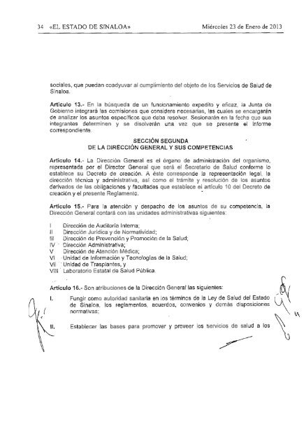 P.O.E 23/01/2013 - Gobierno del Estado de Sinaloa