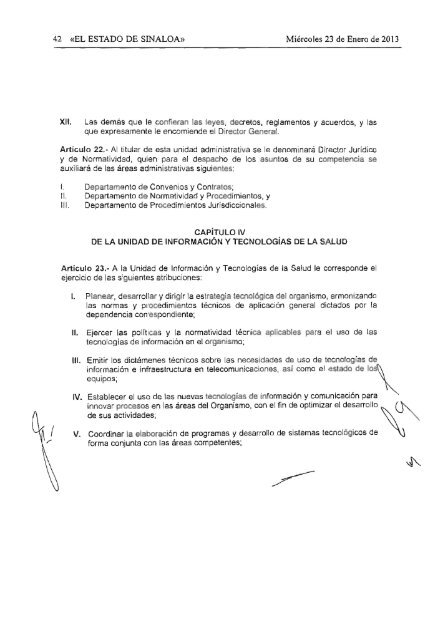 P.O.E 23/01/2013 - Gobierno del Estado de Sinaloa