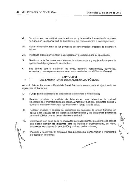 P.O.E 23/01/2013 - Gobierno del Estado de Sinaloa