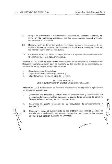 P.O.E 23/01/2013 - Gobierno del Estado de Sinaloa