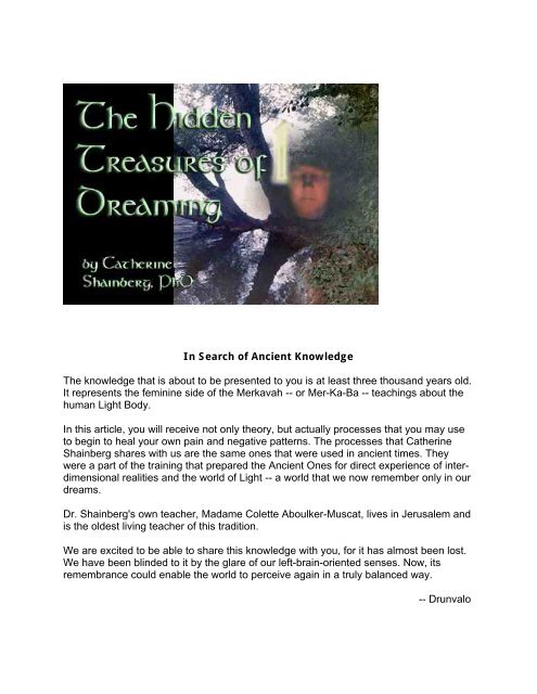The Hidden Treasures Of Dreaming Spirit Of Ma At