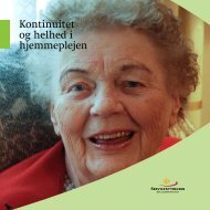 Kontinuitet og helhed i hjemmeplejen - Socialstyrelsen