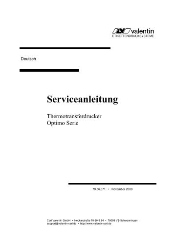 Serviceanleitung - Carl Valentin GmbH