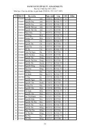 Môn học: Cấu trúc dữ liệu và giải thuật (TH2016, 3TC=2LT+1BT) TT ...