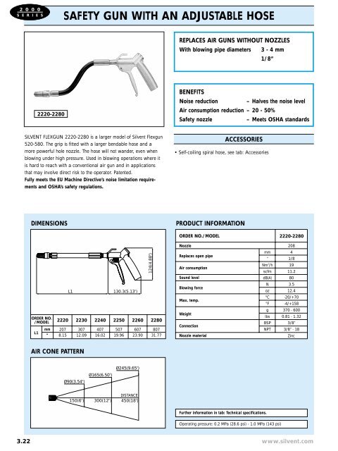 safety gun with a flat nozzle