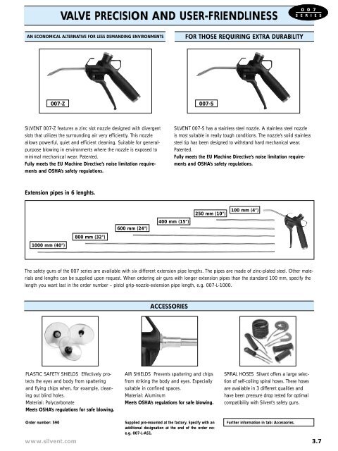 safety gun with a flat nozzle