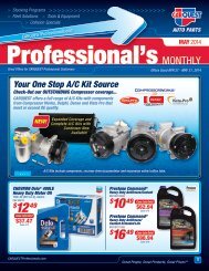 Professional's Monthly - CARQUEST Auto Parts