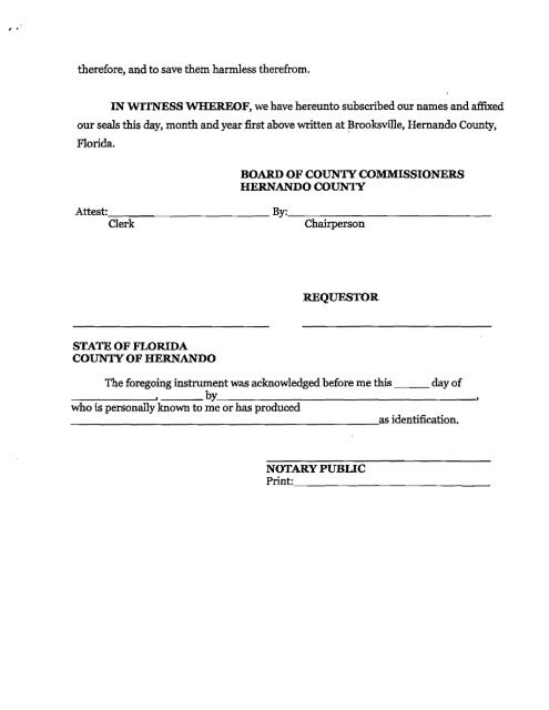 special events permit application - Hernando County