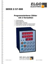 1. Einleitung/Kurzbeschreibung - ELGO Electric GmbH