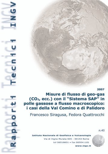 Misure di flusso di geo-gas (CO2, ecc - INGV Home Page