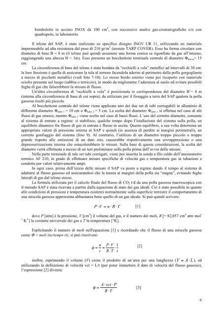 Misure di flusso di geo-gas (CO2, ecc - INGV Home Page