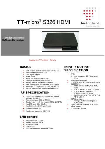 TT-microÃ‚Â® S326 HDMI