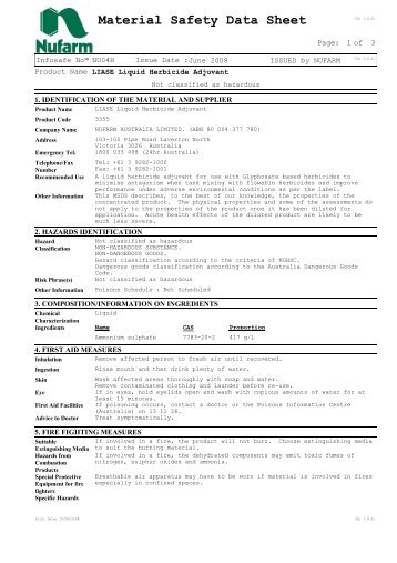 617920-Nufarm-Liase-20L-MSDS - Agsure