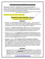 Short Sale Contract & Addendum Instructions Residential Purchase ...