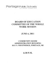 June 6, 2011 Board Packet - Portage Public Schools