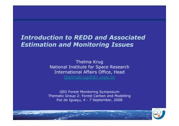 02 - Introduction to REDD and associated estimation ... - DPI - Inpe