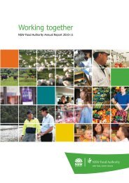 Annual report 2010-11 - NSW Food Authority - NSW Government