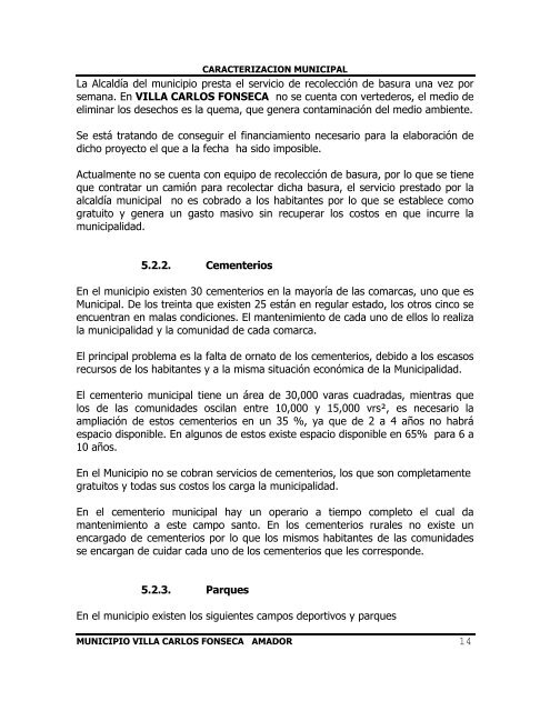 informacion general - Instituto NicaragÃ¼ense de Fomento Municipal