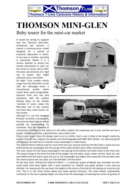 1967 Minitest - Thomson Caravans