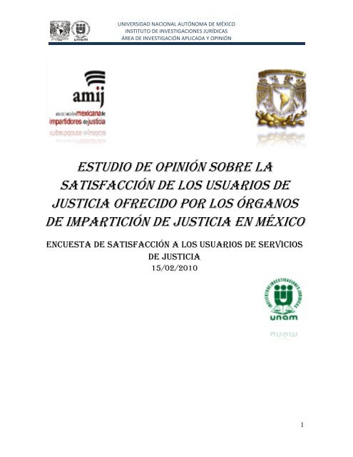 Encuesta de satisfacciÃ³n a los usuarios de servicios de justicia