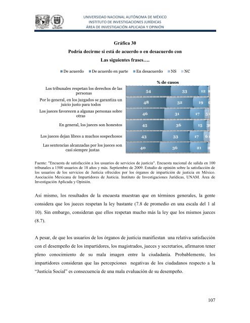 Encuesta de satisfacciÃ³n a los usuarios de servicios de justicia