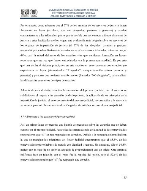 Encuesta de satisfacciÃ³n a los usuarios de servicios de justicia