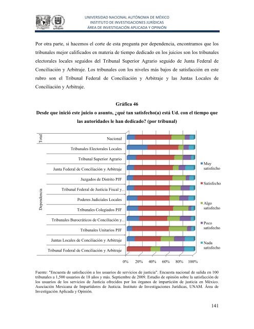 Encuesta de satisfacciÃ³n a los usuarios de servicios de justicia