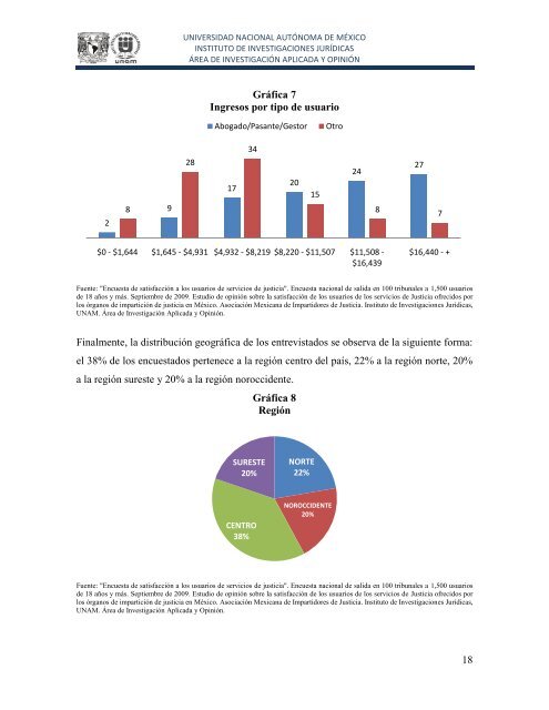 Encuesta de satisfacciÃ³n a los usuarios de servicios de justicia