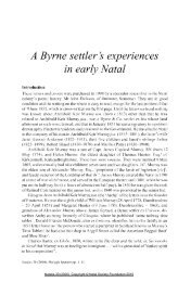 A Byrne settler sexperiences in early Natal - Pmbhistory.co.za