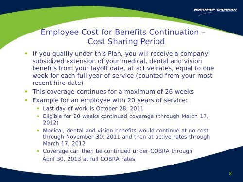 Severance and TRW Heritage Retirement Overview - Benefits Online