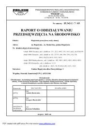 raport o oddziaływaniu przedsięwzięcia na środowisko - Bogatynia