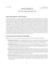FINAL PROJECT Basic Description of the Project Instructions For ...