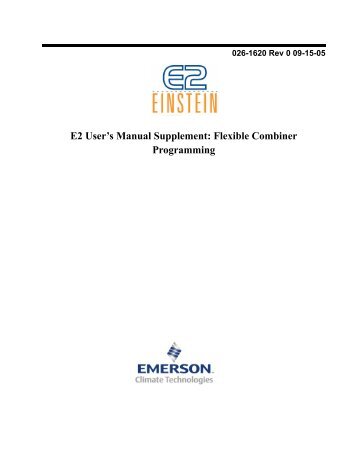 E2 User's Manual Supplement: Flexible Combiner ... - icemeister.net