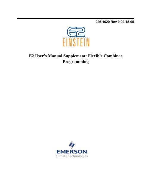 E2 User's Manual Supplement: Flexible Combiner ... - icemeister.net
