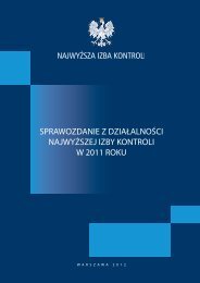 Sprawozdanie z dziaÅalnoÅci NIK w 2011 roku (plik PDF)