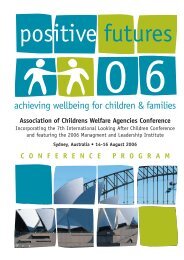 Conference Program - Association of Children's Welfare Agencies