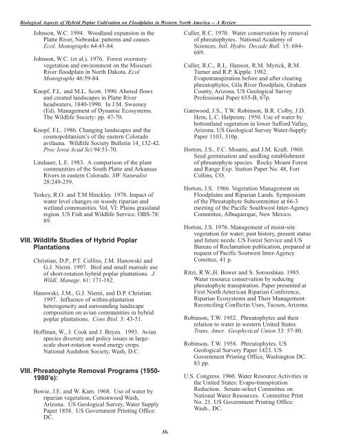 Biological Aspects of Hybrid Poplar Cultivation on Floodplains in ...