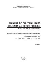 Parte VII – Exercício Prático - Tesouro Nacional