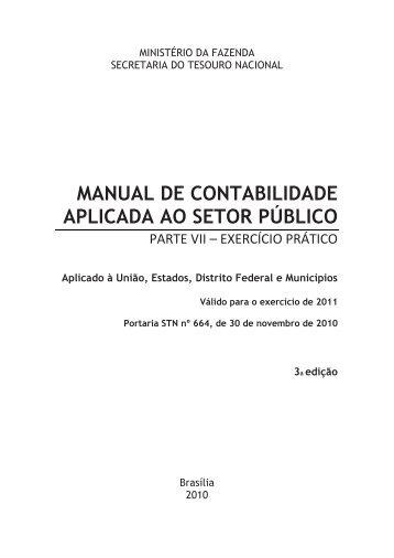 Parte VII – Exercício Prático - Tesouro Nacional