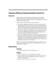 Cheyenne ARCserve Enterprise Edition Version 6.0 Overview