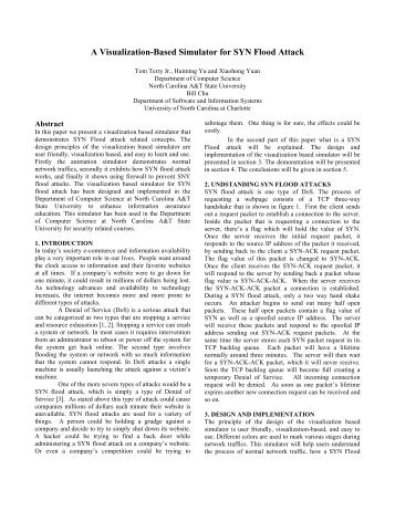 Animated Simulator for Syn Flood Attack - North Carolina A&T State ...