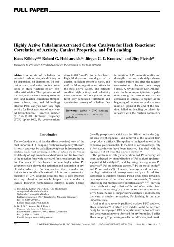 Highly Active Palladium/Activated Carbon Catalysts for Heck ...