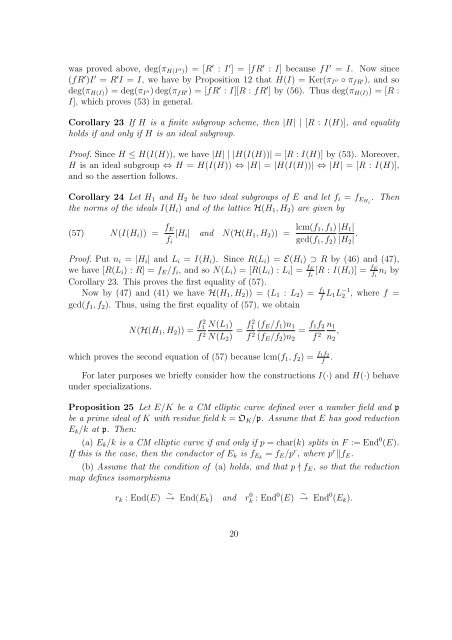 Products of CM elliptic curves - Universität Duisburg-Essen