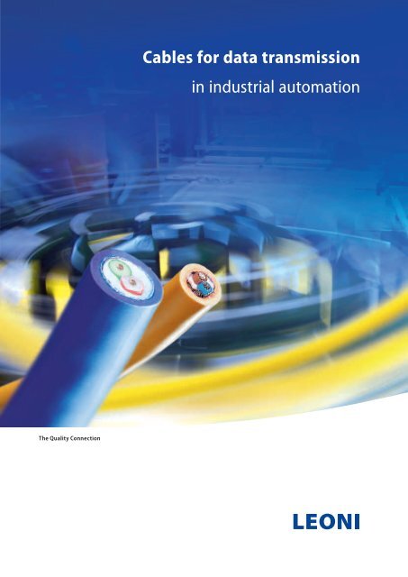 Cables for data transmission in industrial automation - LEONI
