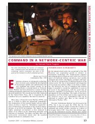 COMMAND IN A NETWORK-CENTRIC WAR